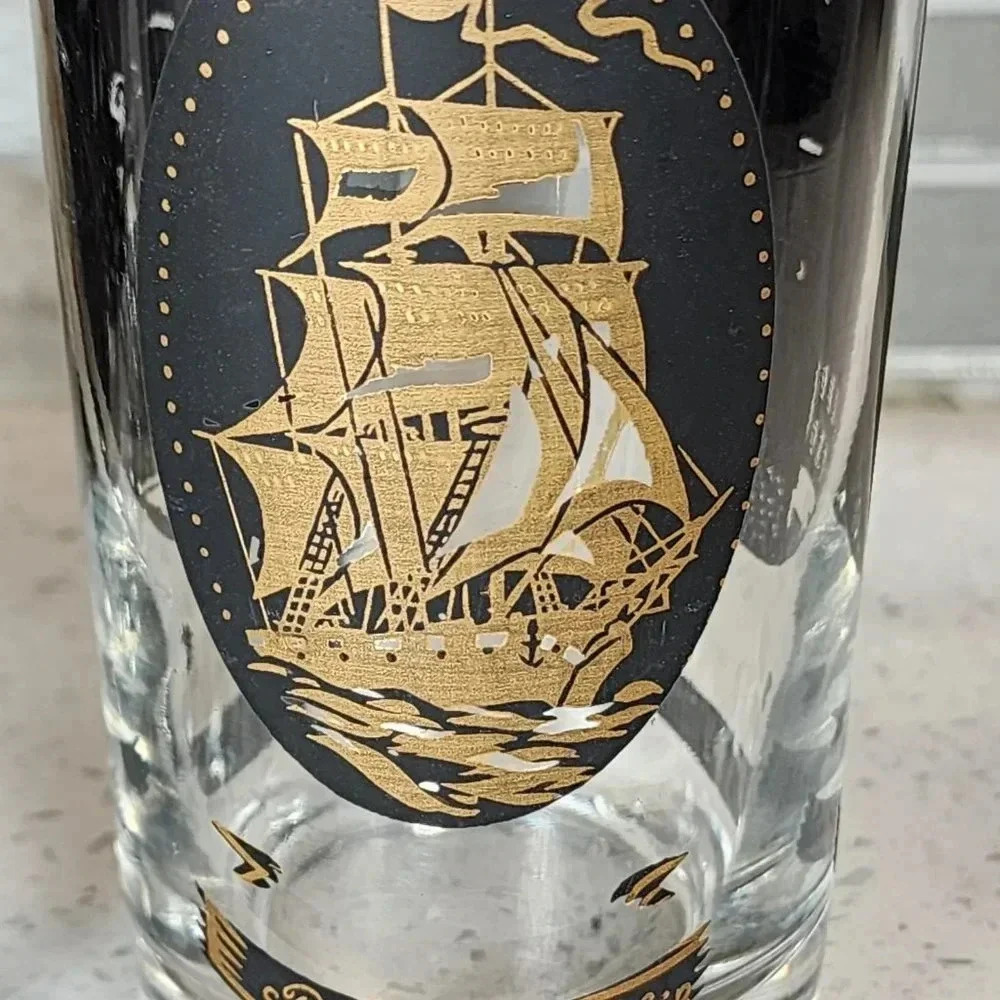 Vintage 60's - 3 ct. Andrew Jackson Highball GLD/BLK - Picture 4 of 5